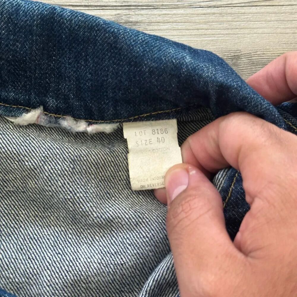Vintage 50s Big Smith Type 2 Denim Jacket Size 40 - Picture 4 of 8